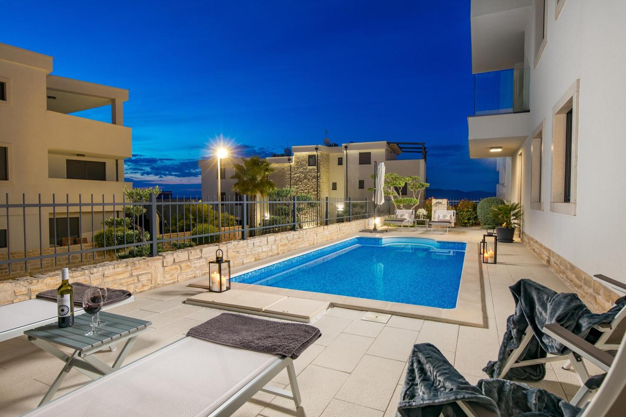 Luxury Apartment Hyperion With Private Pool And Garden Murter Exterior foto