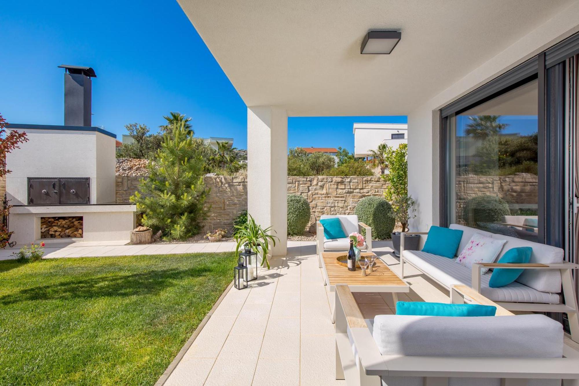 Luxury Apartment Hyperion With Private Pool And Garden Murter Exterior foto